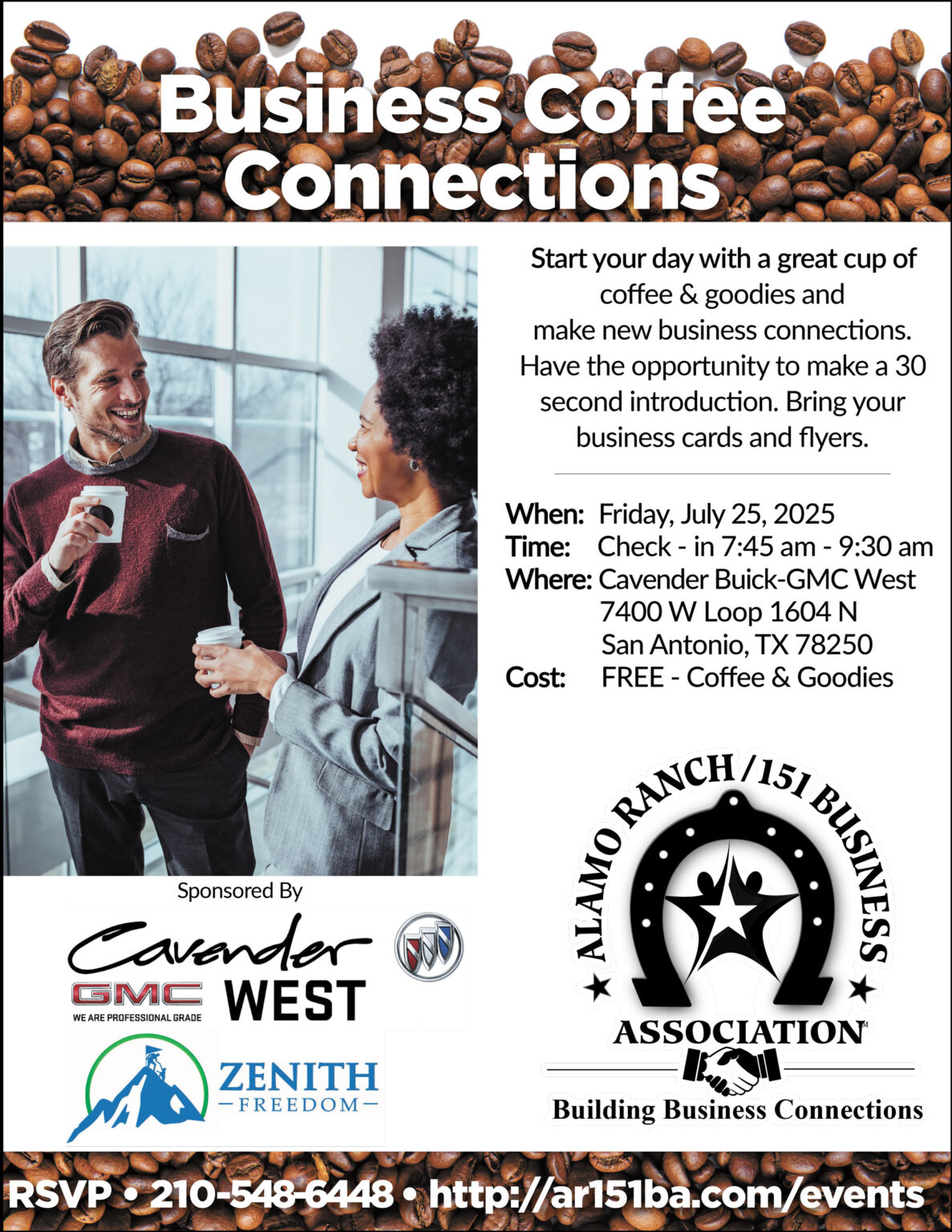 Alamo Ranch 151 Business Association Coffee Connections July 2025