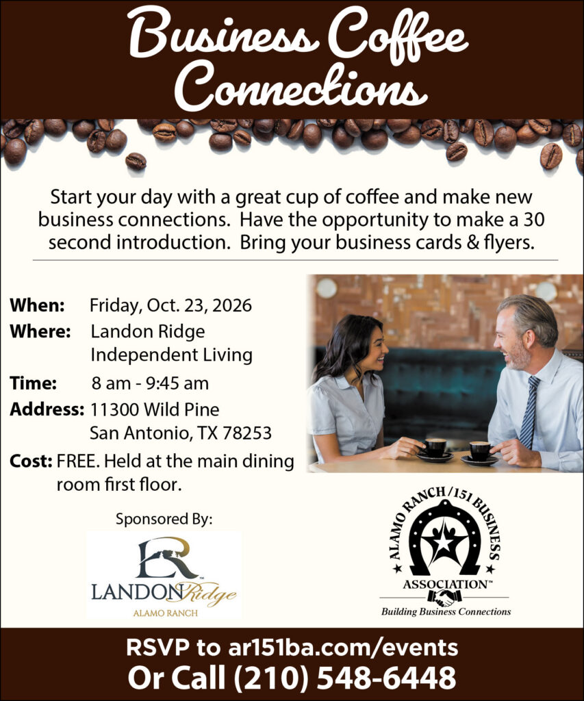 Alamo Ranch 151 Business Association Coffee Connections October 2026